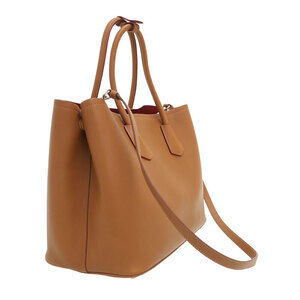 Prada Double Saffiano brown caramel Cuir Bag